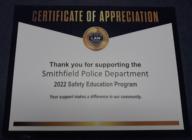 Certificate of Appreciation